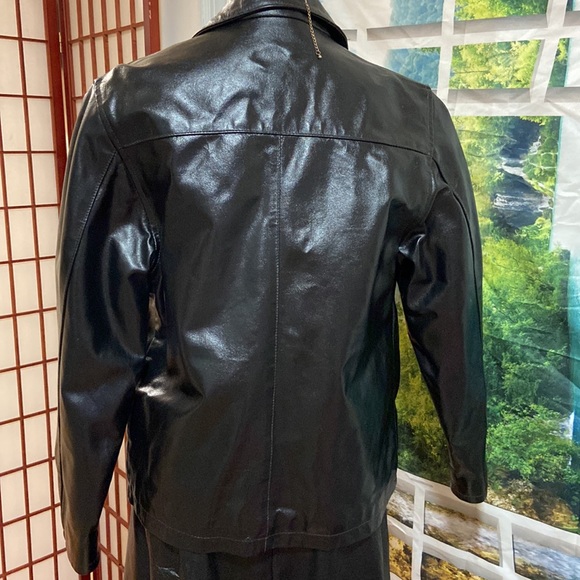 SOLD !! 🔥Leather Moto Jacket - Picture 2 of 9